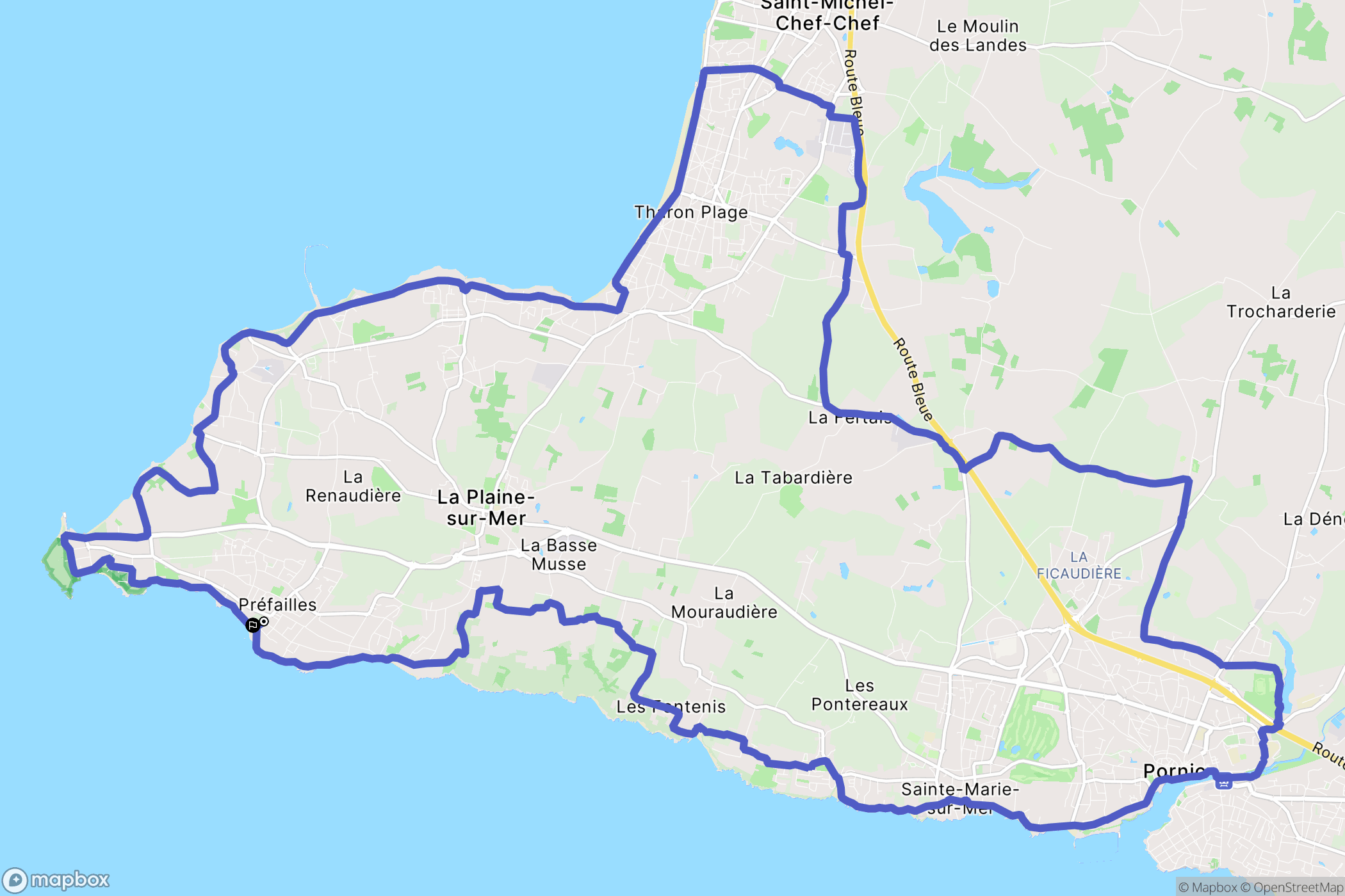Préfailles: routekaart voor buitenactiviteiten - France