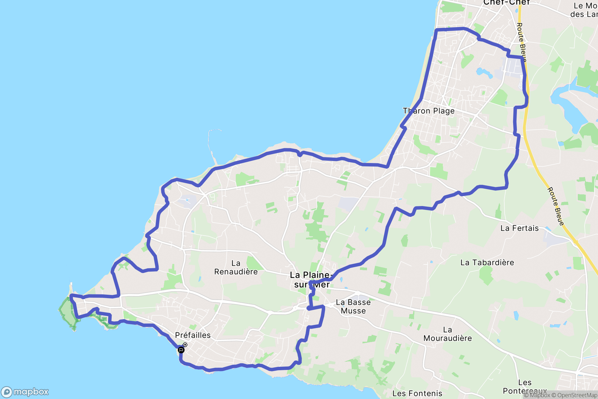 Préfailles: routekaart voor buitenactiviteiten - France