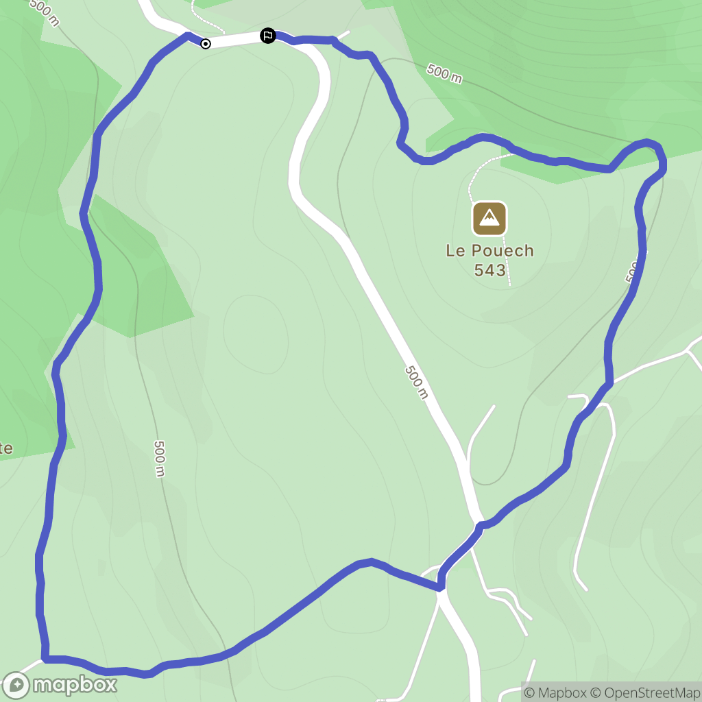 Montseron : carte du parcours de randonnée - France