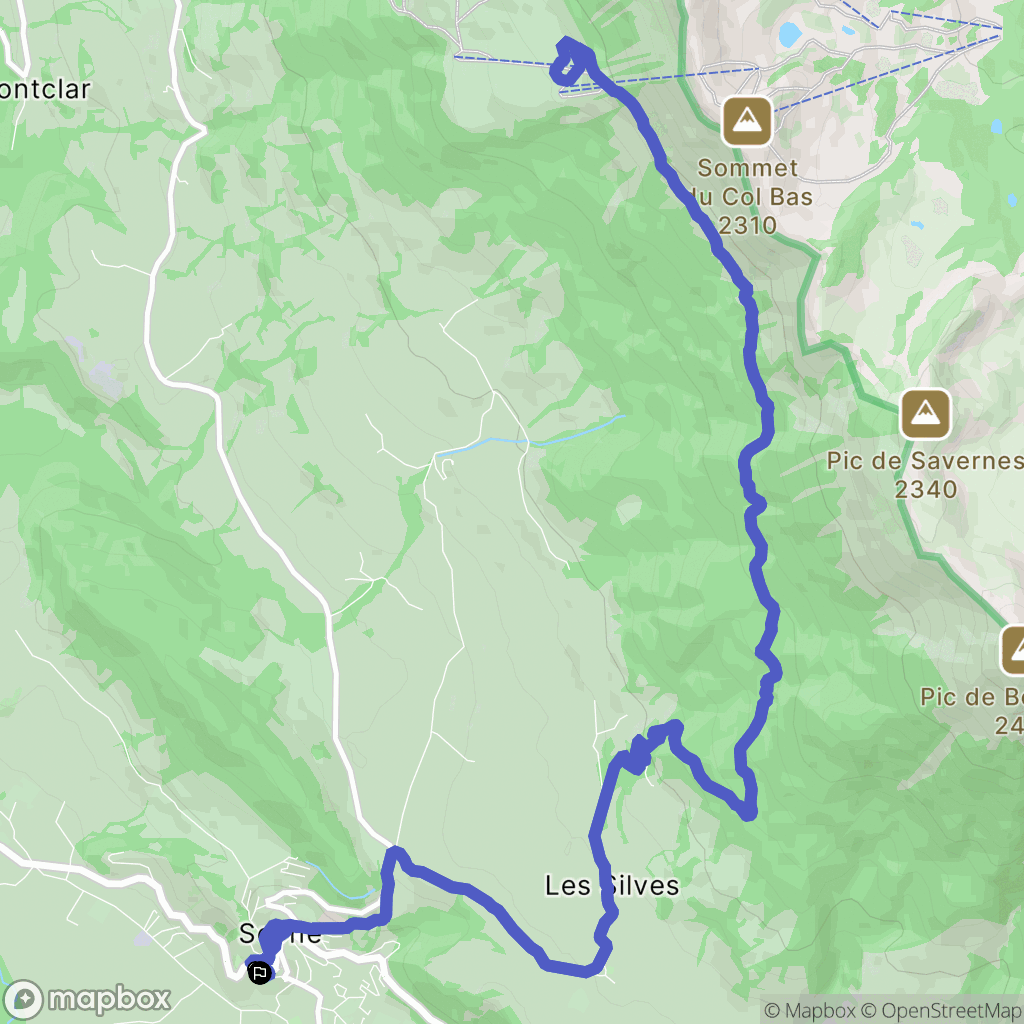 Seyne : carte du parcours de randonnée - France