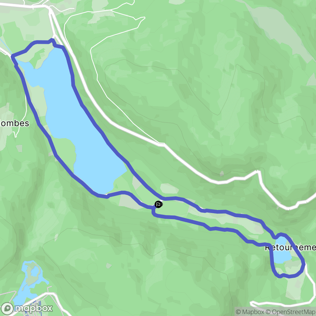 Xonrupt-Longemer : carte du parcours de randonnée - France