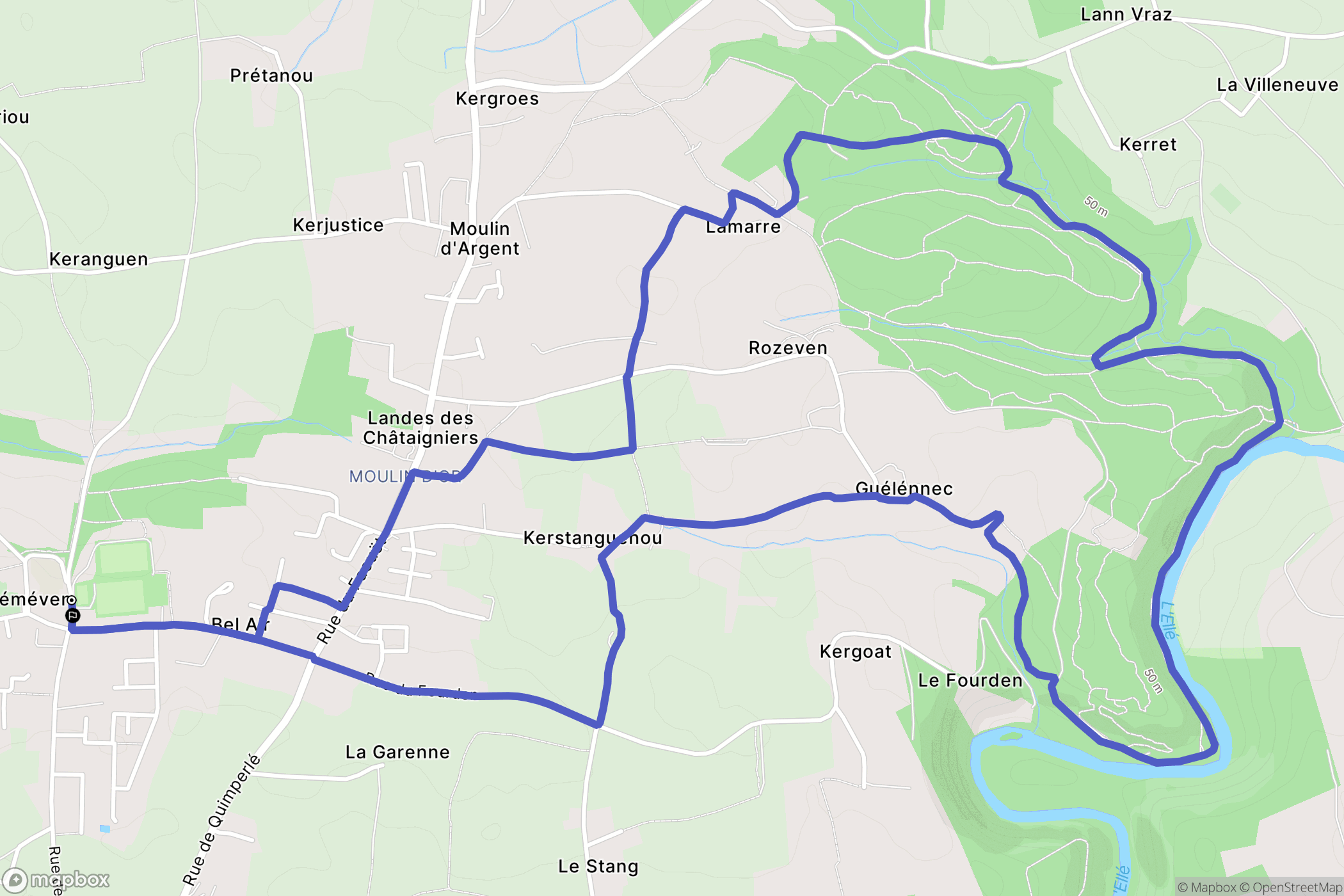 Tréméven: routekaart voor buitenactiviteiten - France