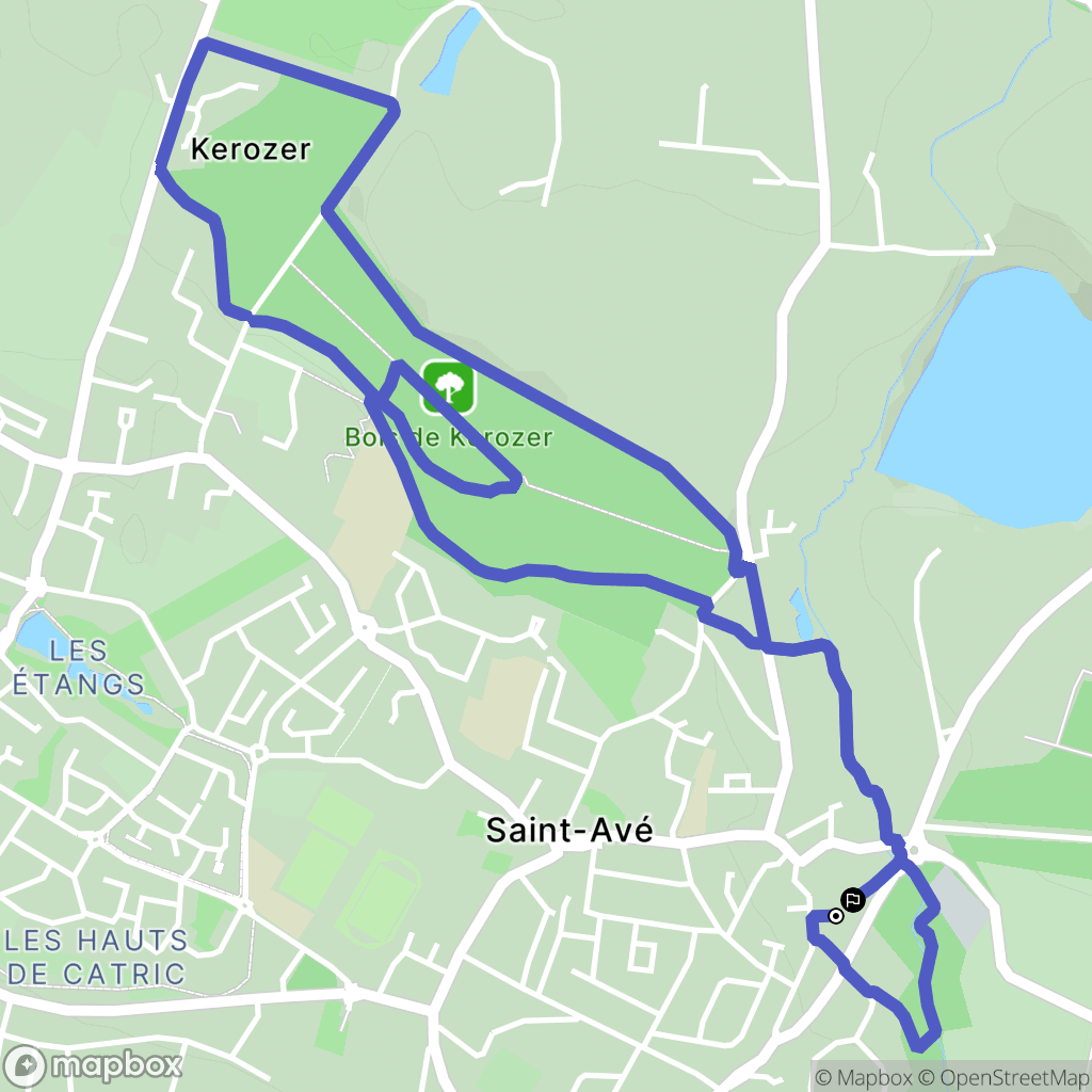 Saint-Avé : carte du parcours de randonnée - France