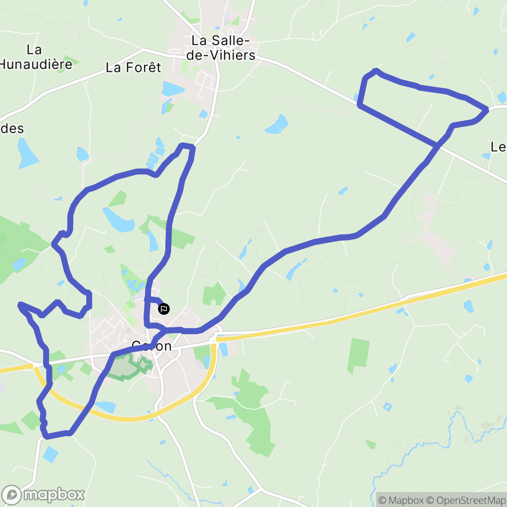 Coron : carte du parcours de randonnée - France