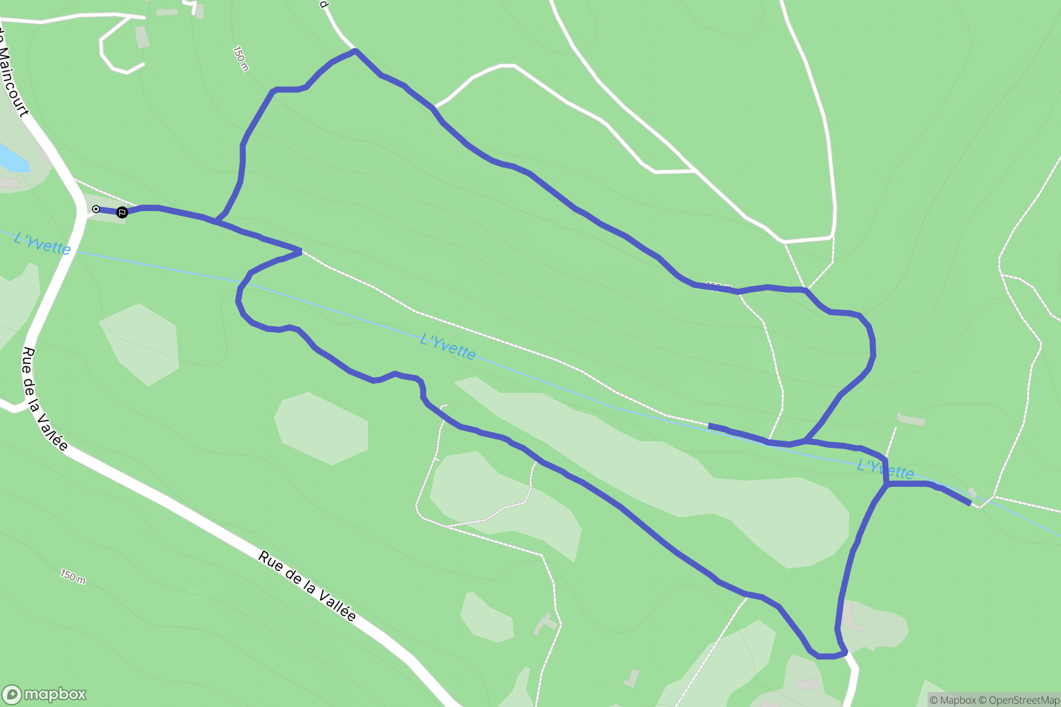 Lévis-Saint-Nom : carte du parcours de randonnée - France
