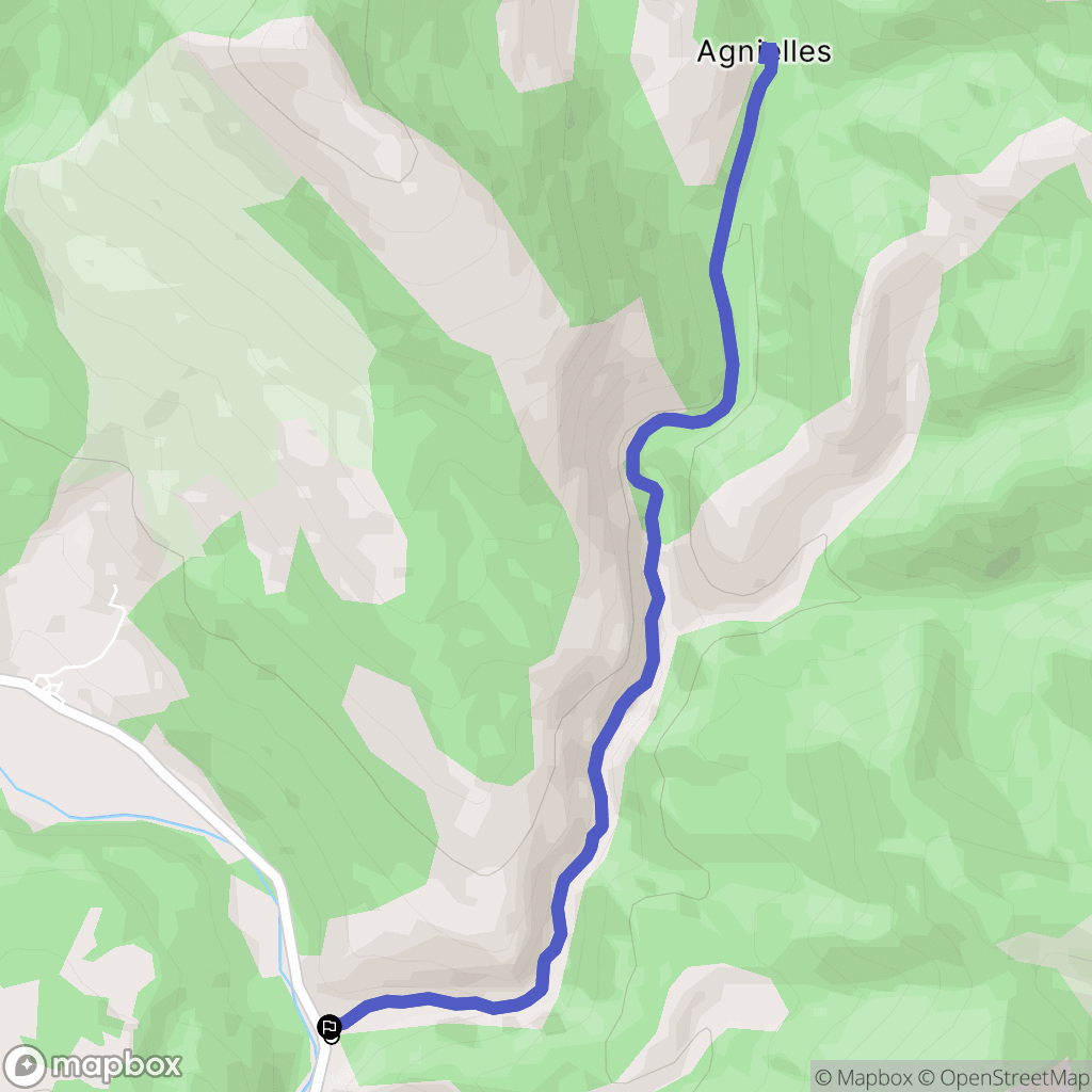 Aspres-sur-Buëch : carte du parcours de randonnée - France