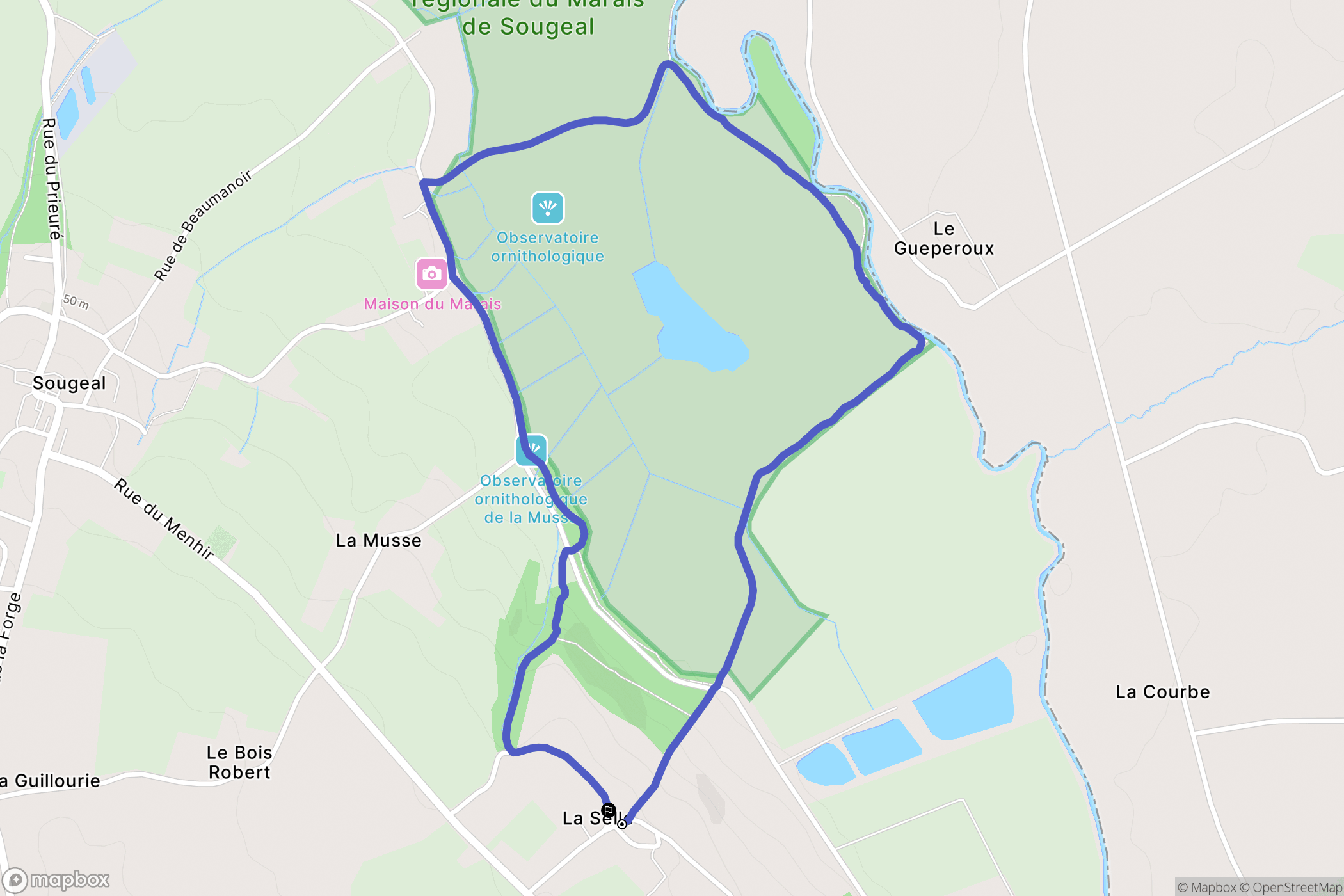 Sougeal : carte du parcours de randonnée - France