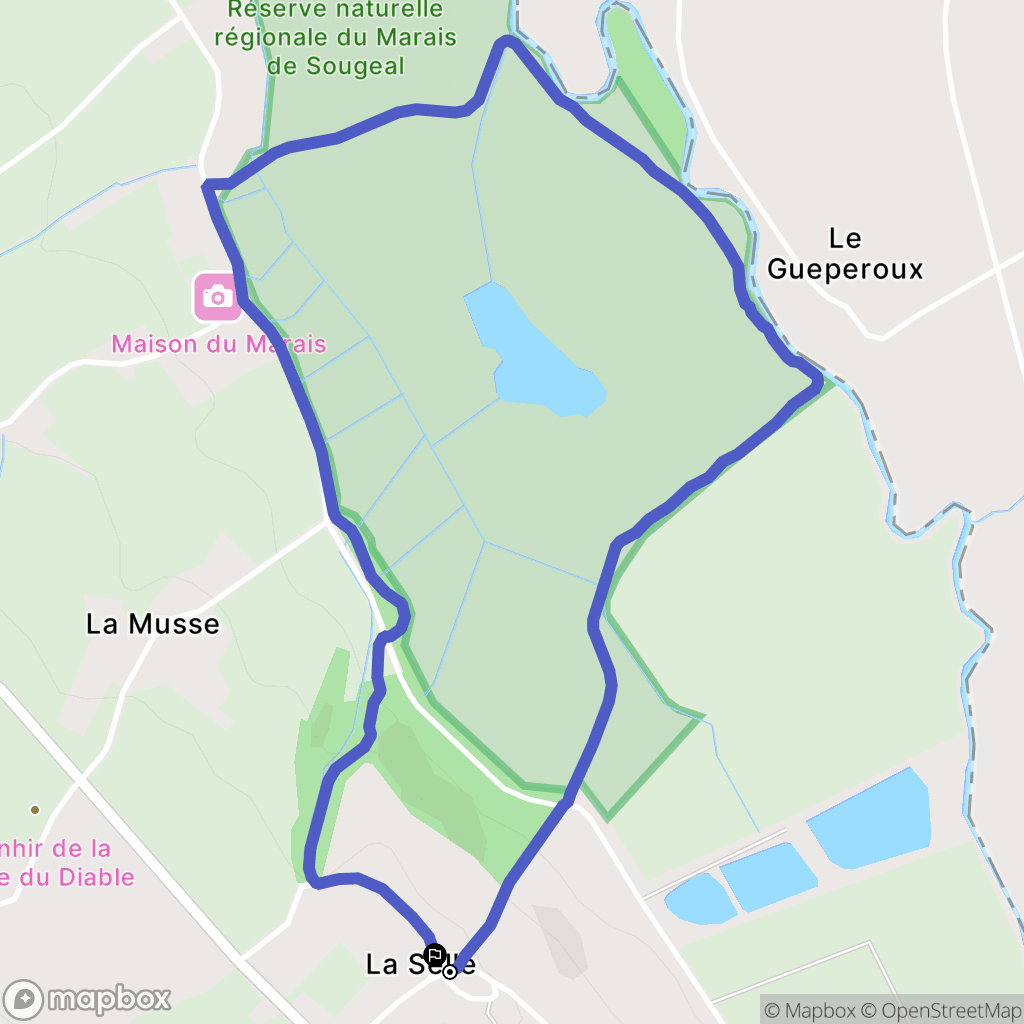 Sougeal : carte du parcours de randonnée - France
