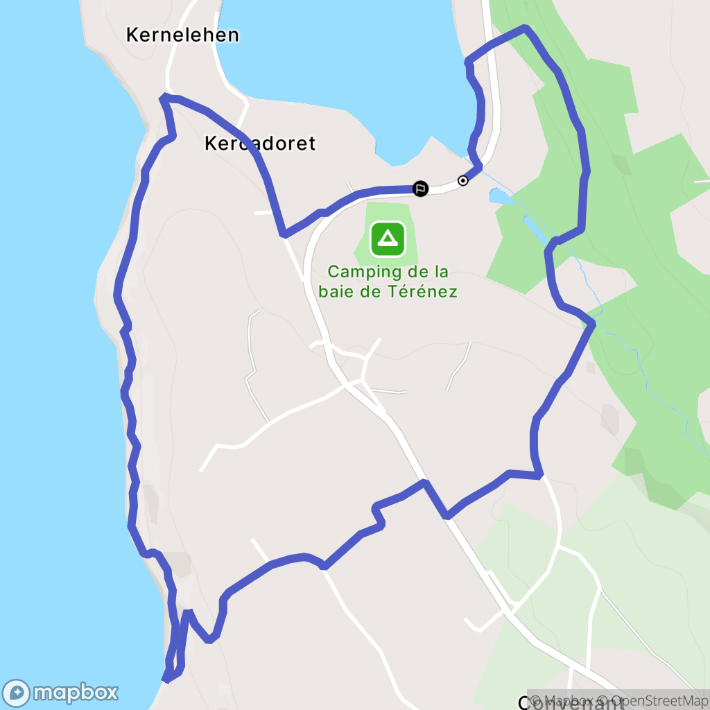 Plouezoc'h : carte du parcours de randonnée - France