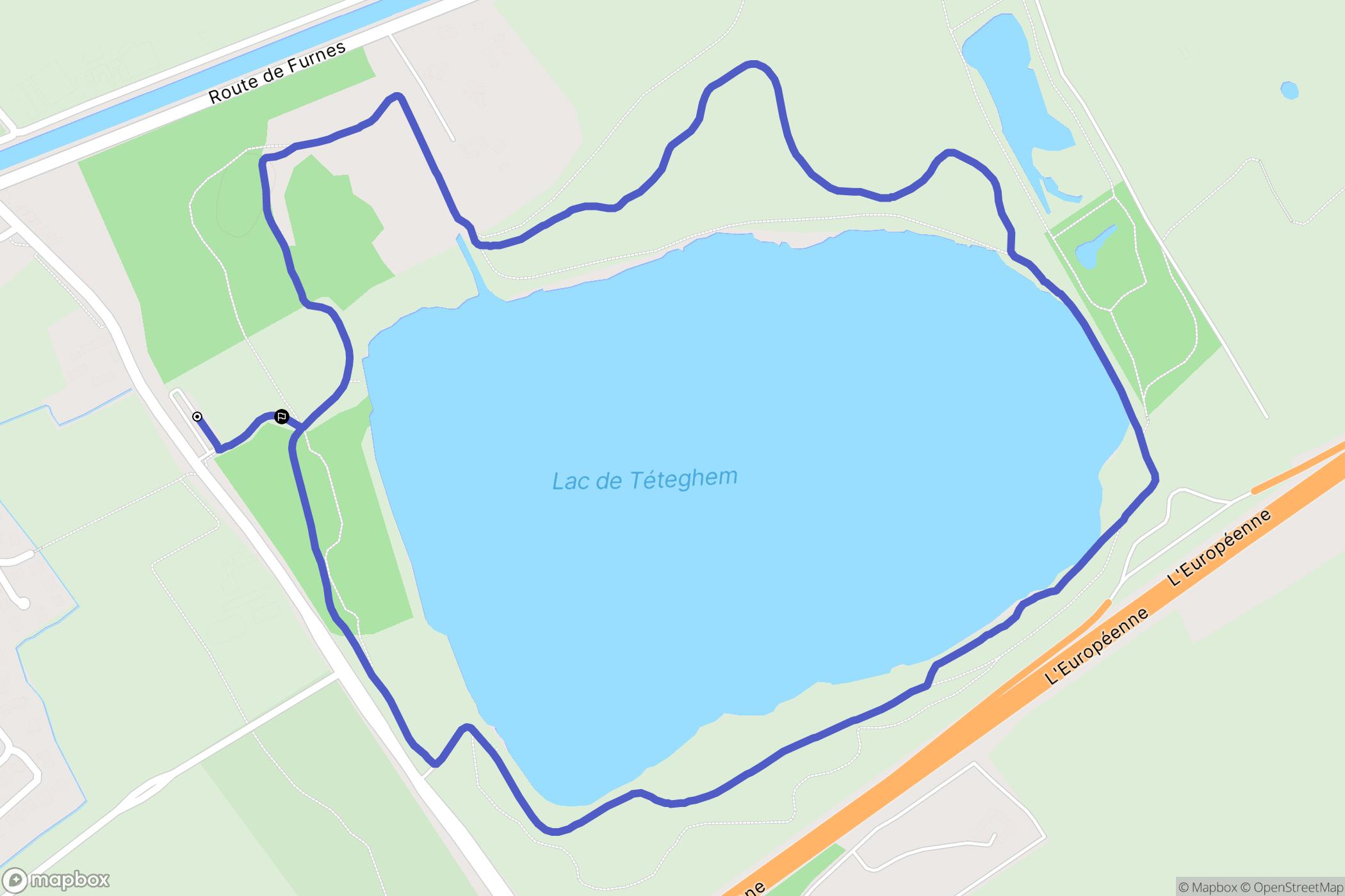 Téteghem-Coudekerque-Village : carte du parcours de randonnée - France