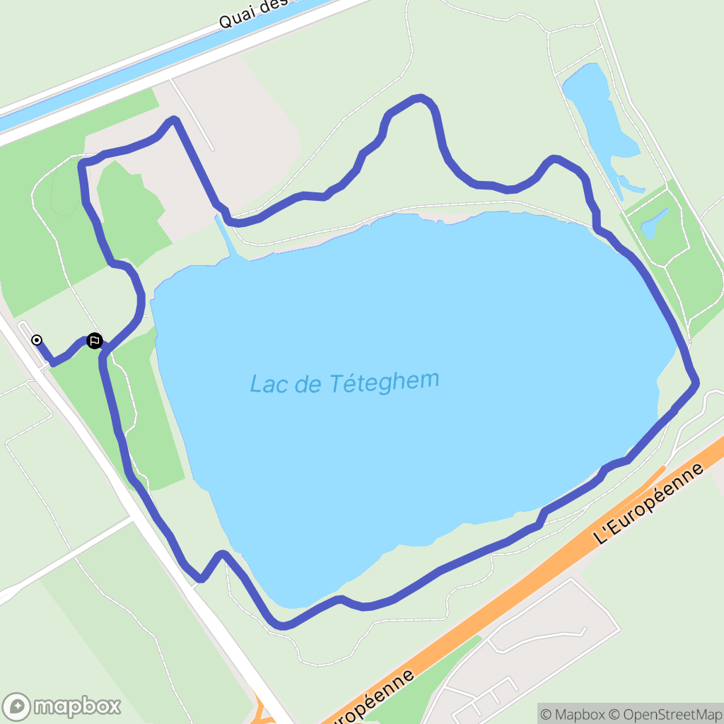Téteghem-Coudekerque-Village : carte du parcours de randonnée - France