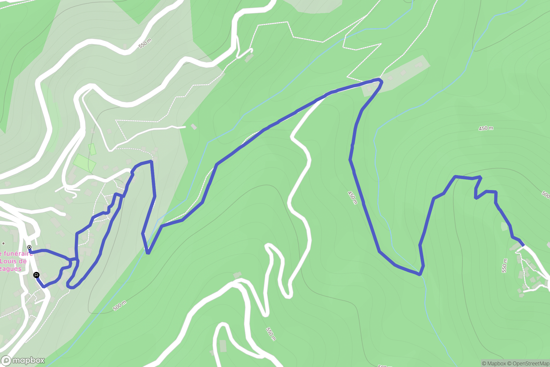 La Porta : carte du parcours de randonnée - France