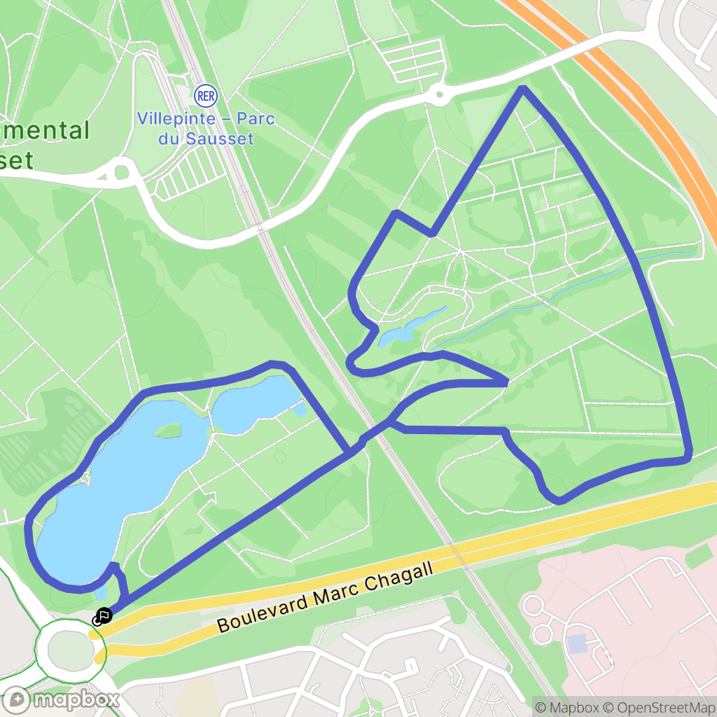 Aulnay-sous-Bois : carte du parcours de randonnée - France