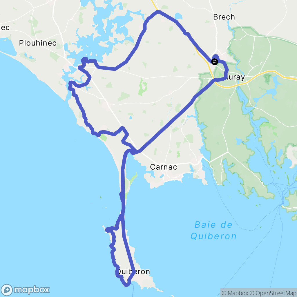 Brech : carte du parcours de randonnée - France
