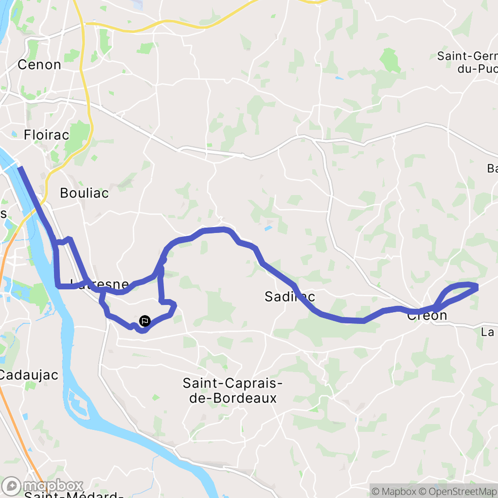 Camblanes-et-Meynac : carte du parcours de randonnée - France