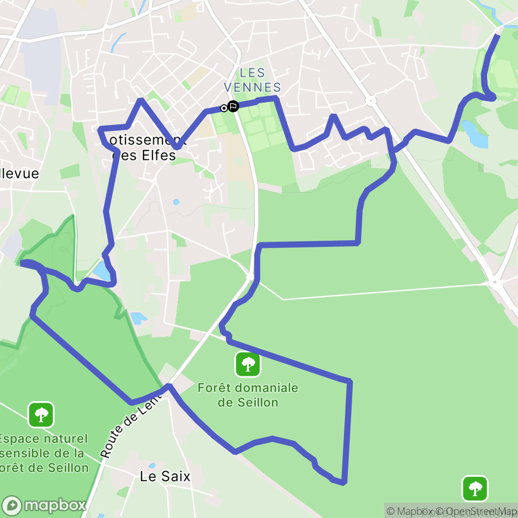 Bourg-en-Bresse : carte du parcours de randonnée - France