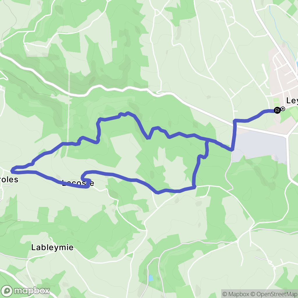 Leyme : carte du parcours de randonnée - France