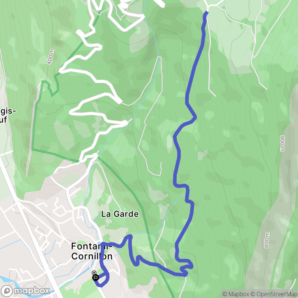 Fontanil-Cornillon : carte du parcours de randonnée - France