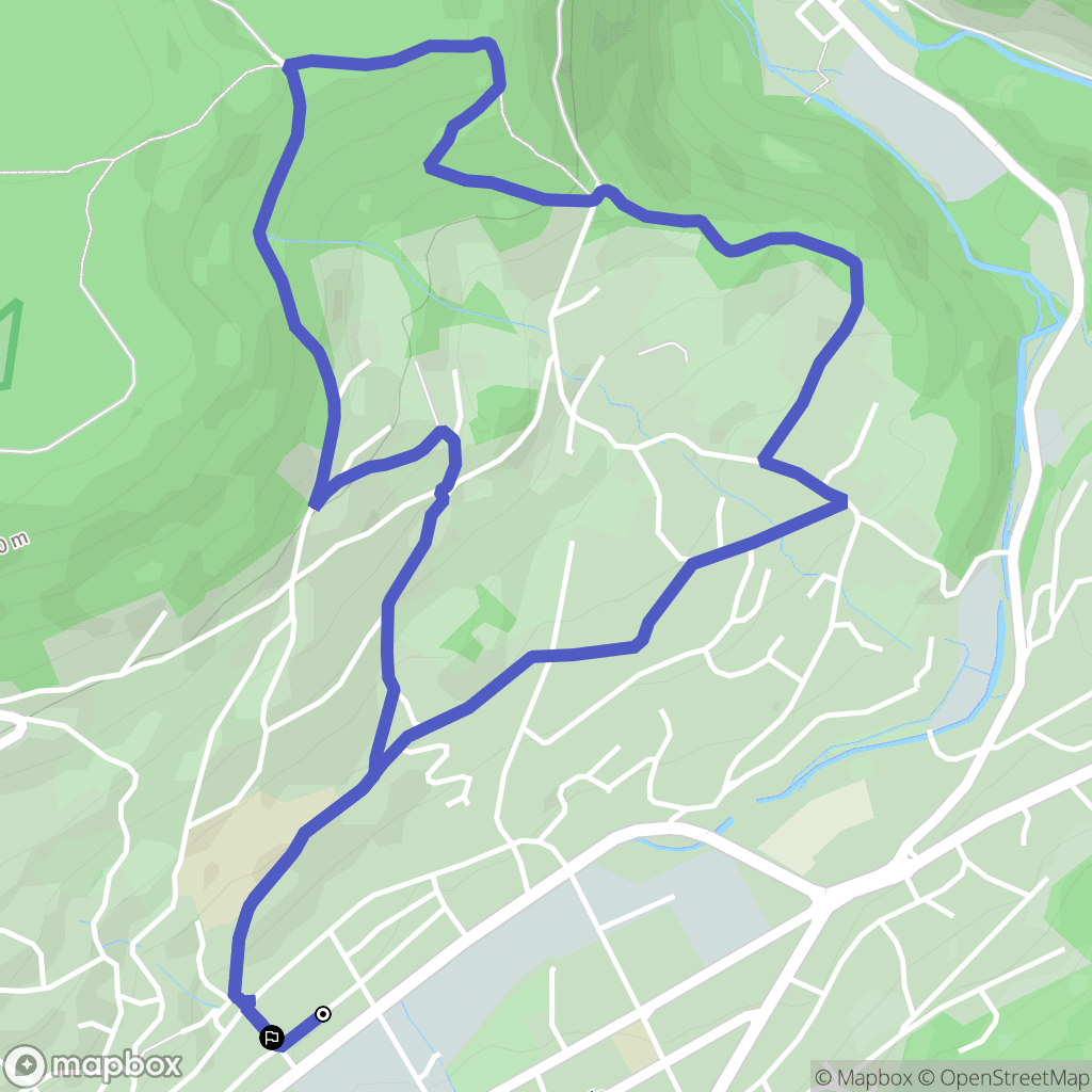 Gérardmer : carte du parcours de randonnée - France