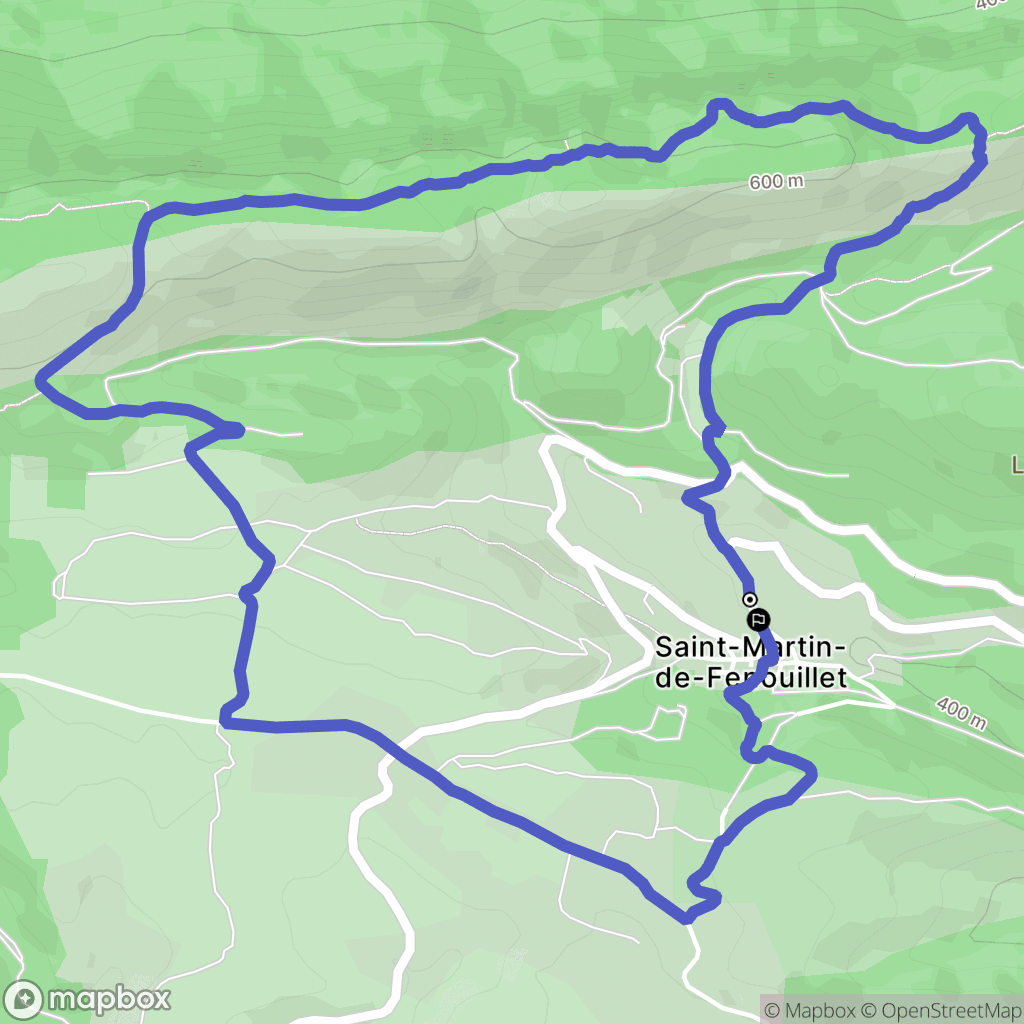 Saint-Martin : carte du parcours de randonnée - France