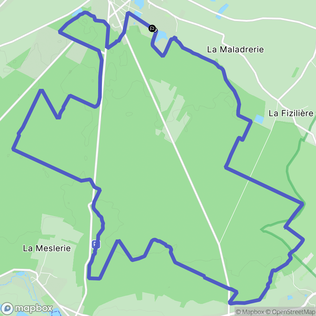 Senonches : carte du parcours de randonnée - France