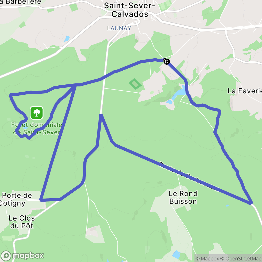 Noues de Sienne : carte du parcours de randonnée - France