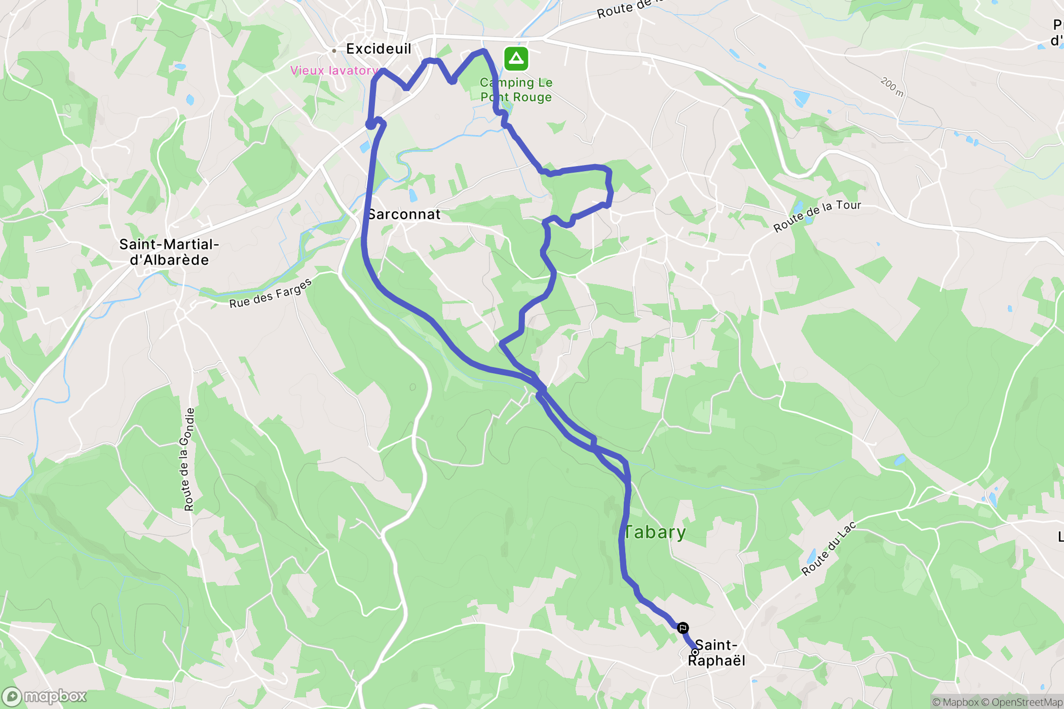 Saint-Raphaël : carte du parcours de randonnée - France