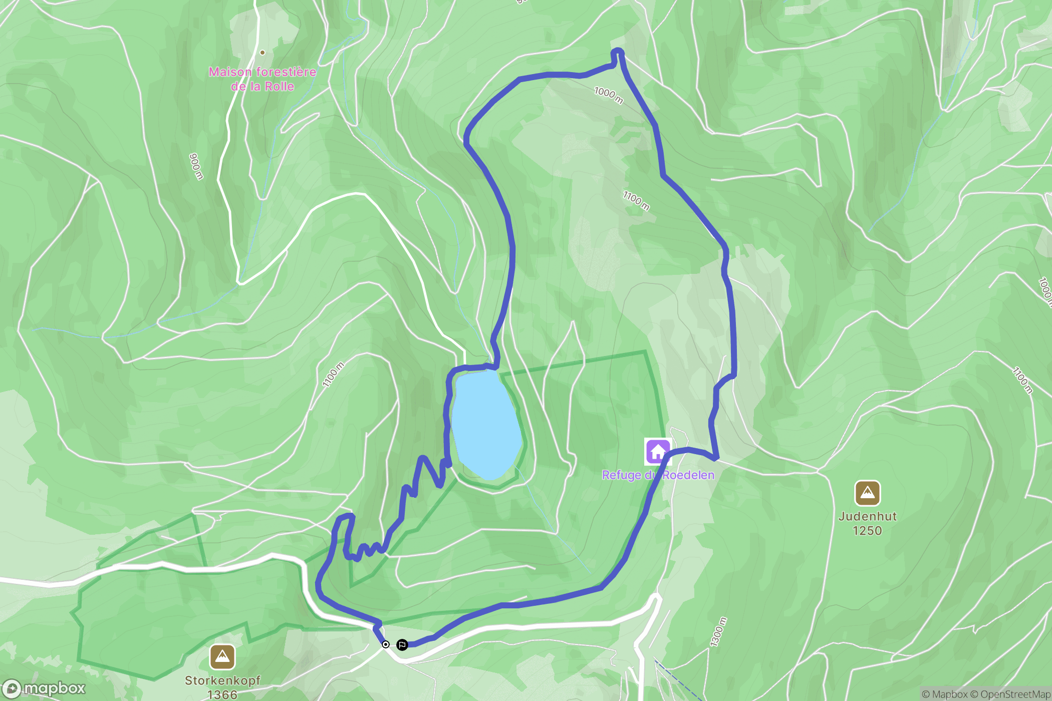 Lautenbach-Zell : carte du parcours de randonnée - France