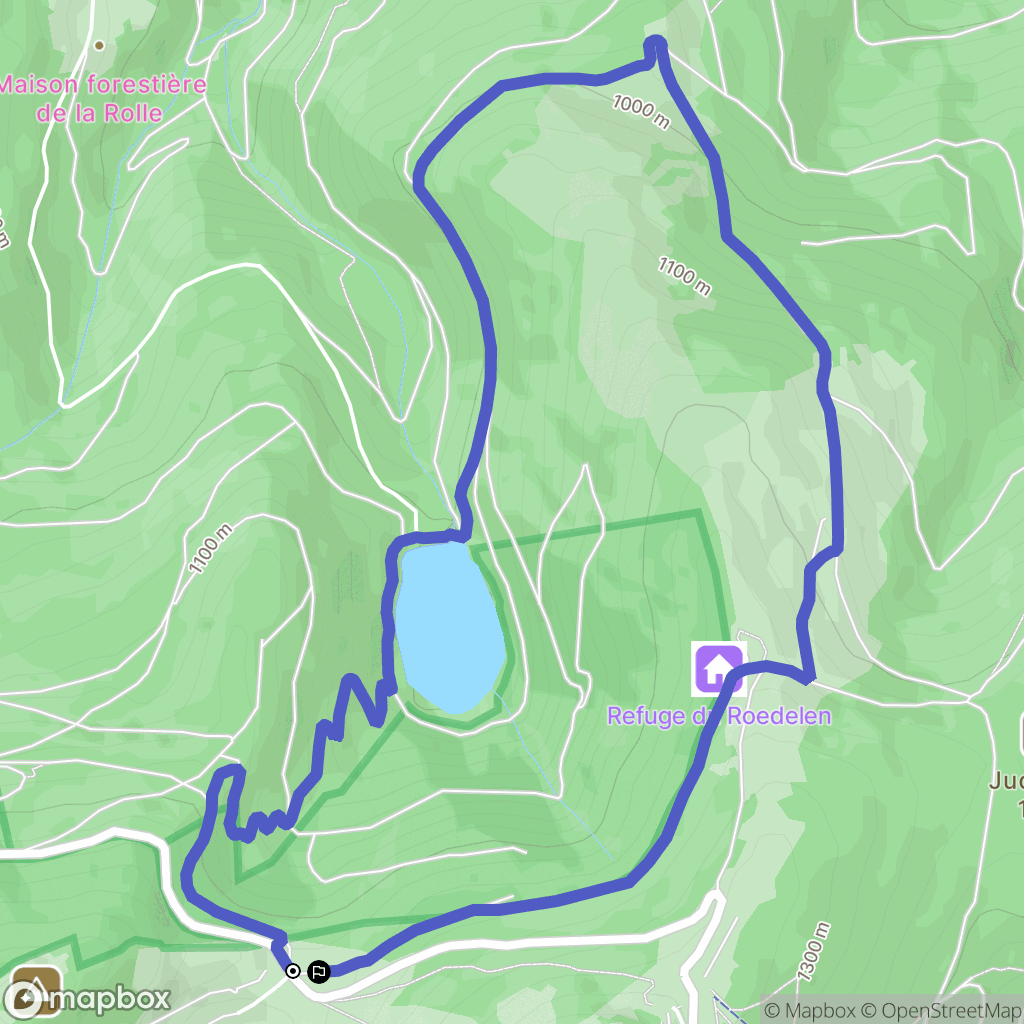 Lautenbach-Zell : carte du parcours de randonnée - France