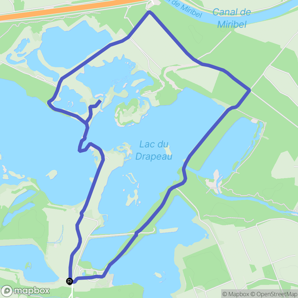 Décines-Charpieu : carte du parcours de randonnée - France