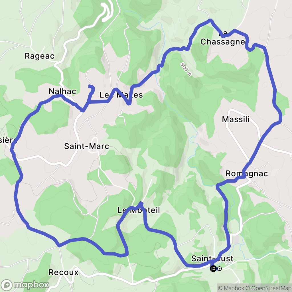 Val-d'Arcomie : carte du parcours de randonnée - France