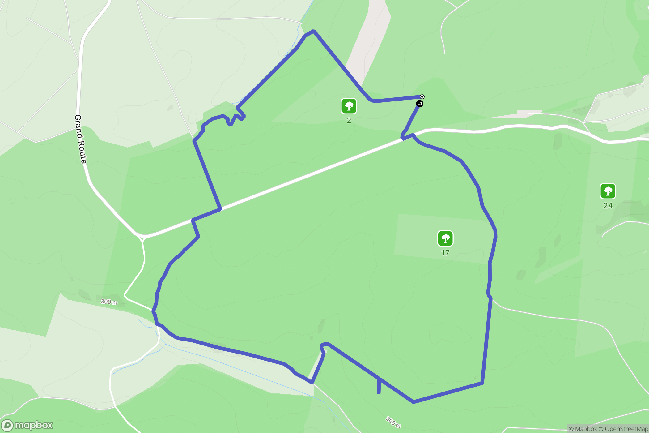 Dompcevrin : carte du parcours de randonnée - France
