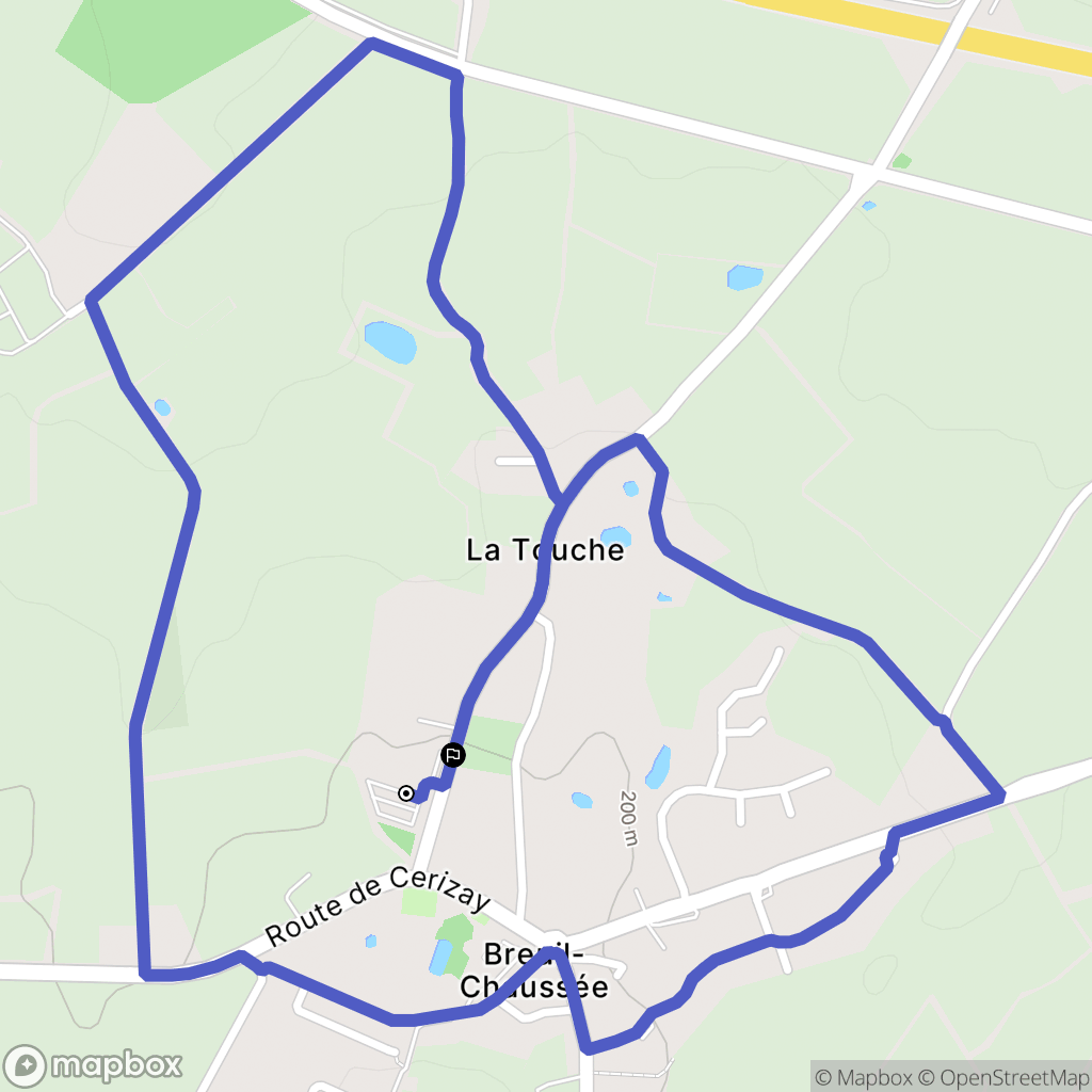 Bressuire : carte du parcours de randonnée - France