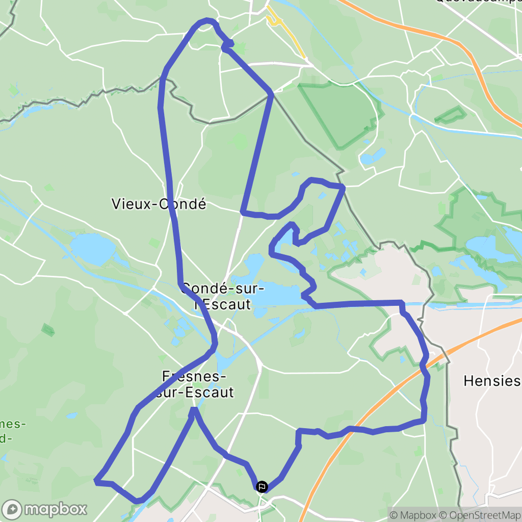 Vicq : carte du parcours de randonnée - France