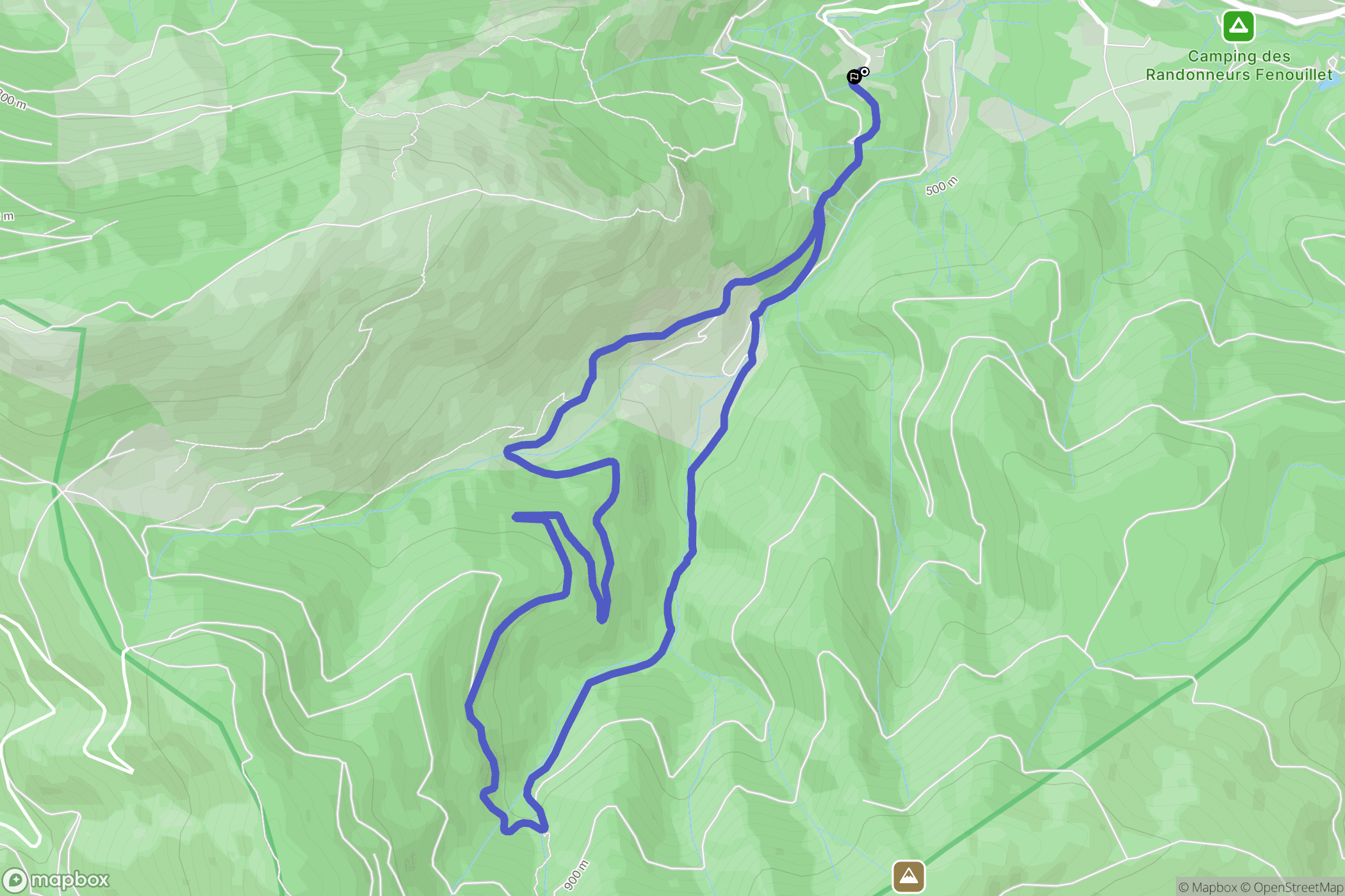 Fenouillet : carte du parcours de randonnée - France
