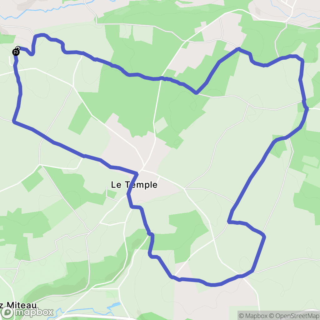 Beaulieu-sur-Sonnette : carte du parcours de randonnée - France