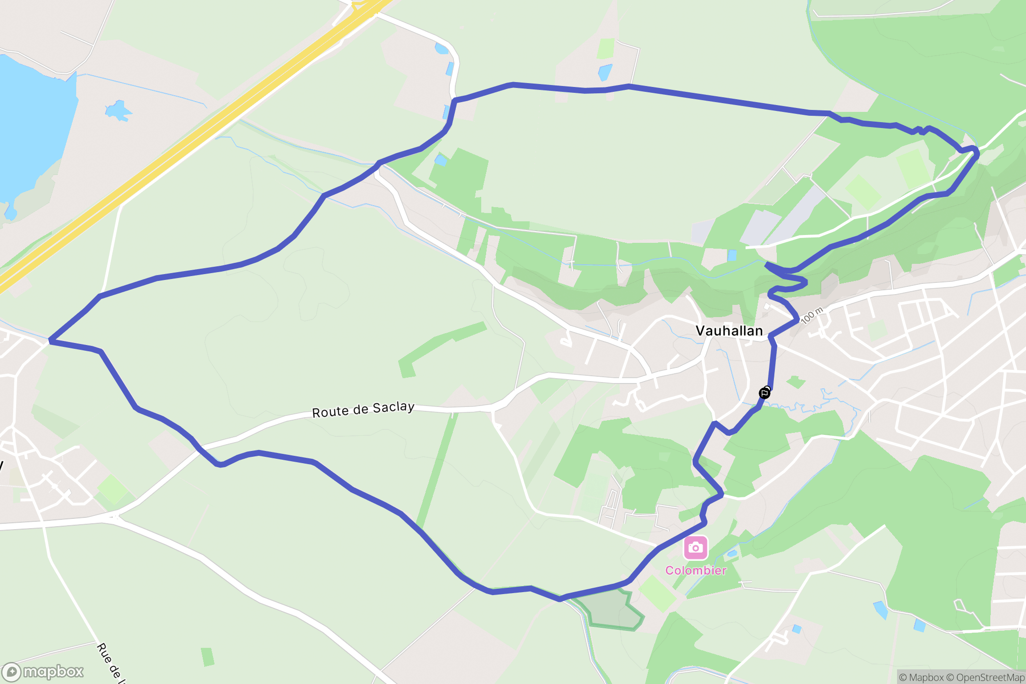 Vauhallan : carte du parcours de randonnée - France