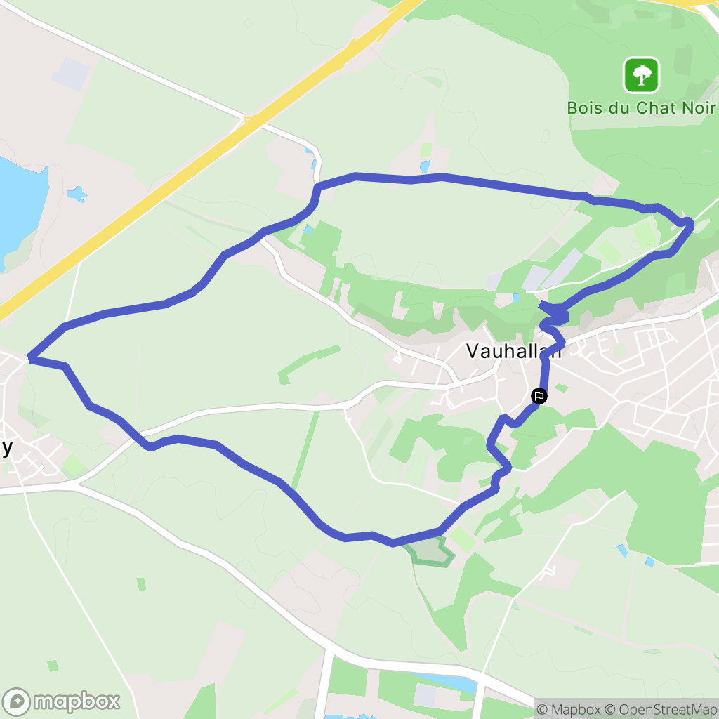 Vauhallan : carte du parcours de randonnée - France