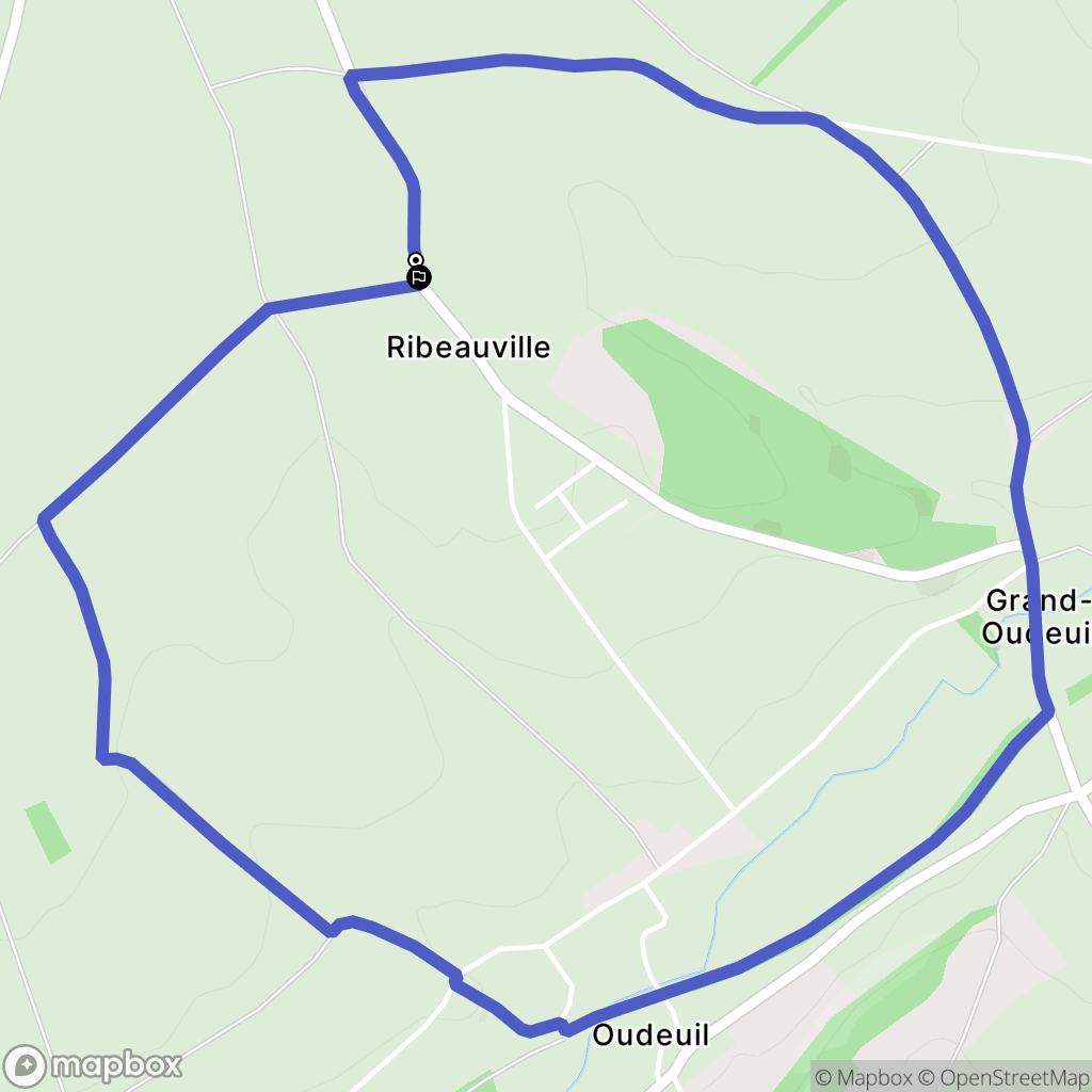 Oudeuil : carte du parcours de randonnée - France