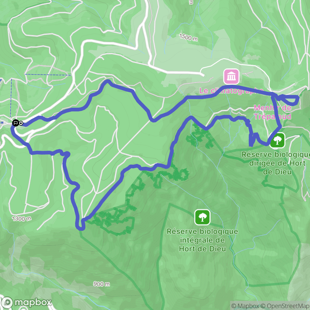 Meyrueis : carte du parcours de randonnée - France