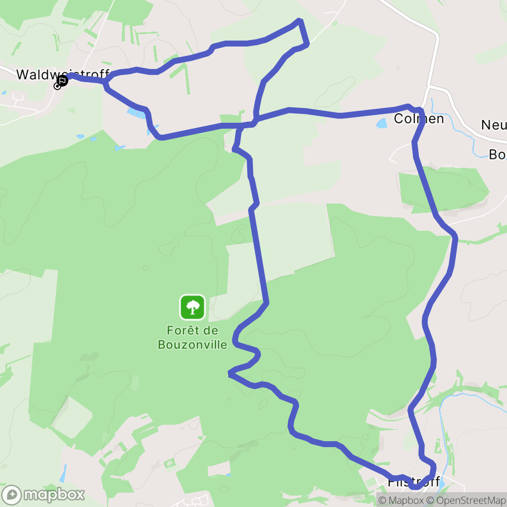 Waldweistroff : carte du parcours de randonnée - France