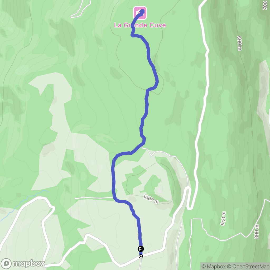 Ruffieux : carte du parcours de randonnée - France