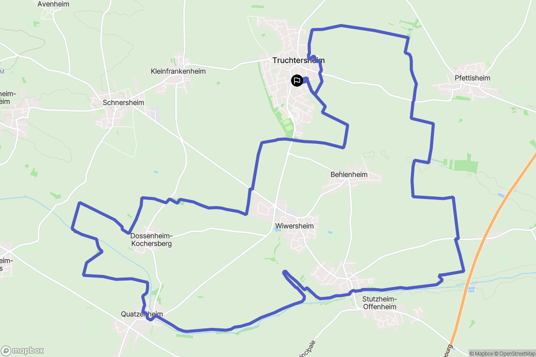 Truchtersheim : carte du parcours de randonnée - France