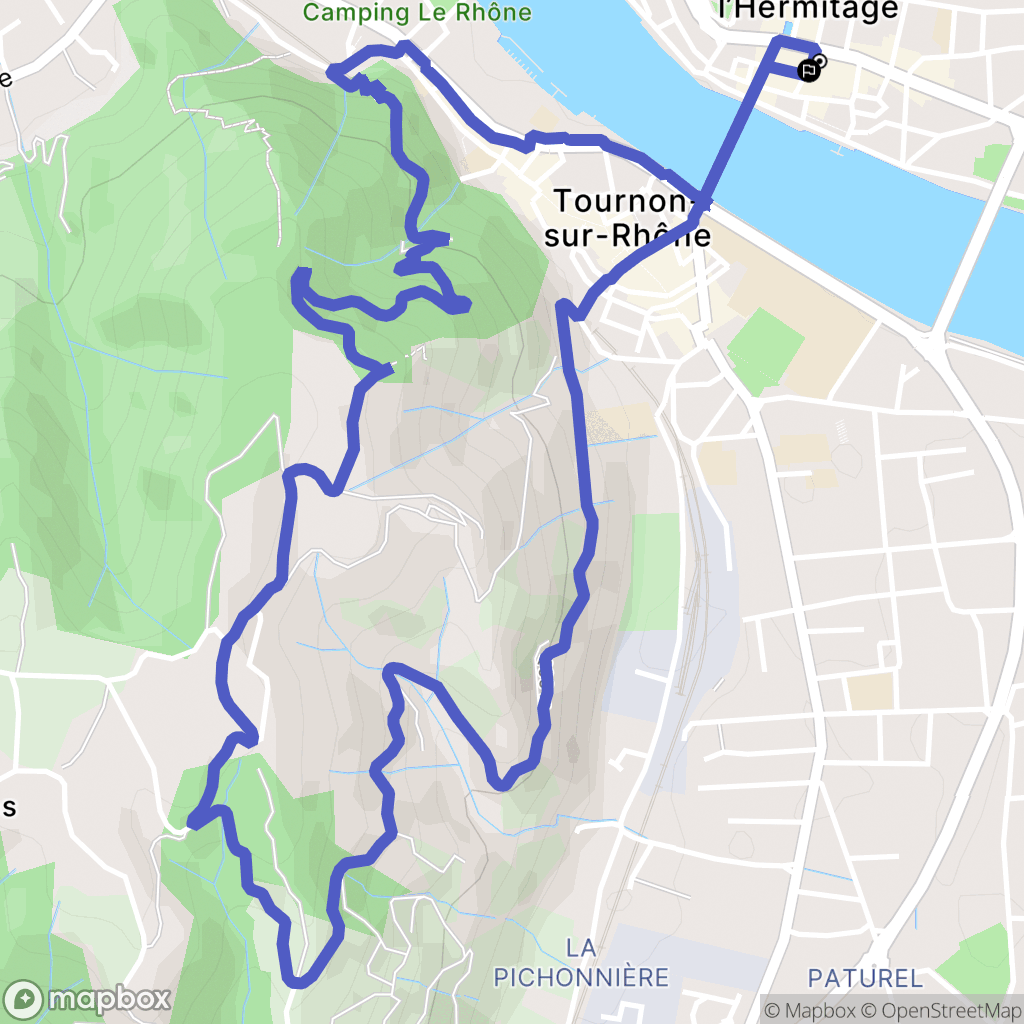 Tain-l'Hermitage : carte du parcours de randonnée - France