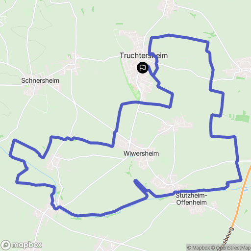 Truchtersheim : carte du parcours de randonnée - France