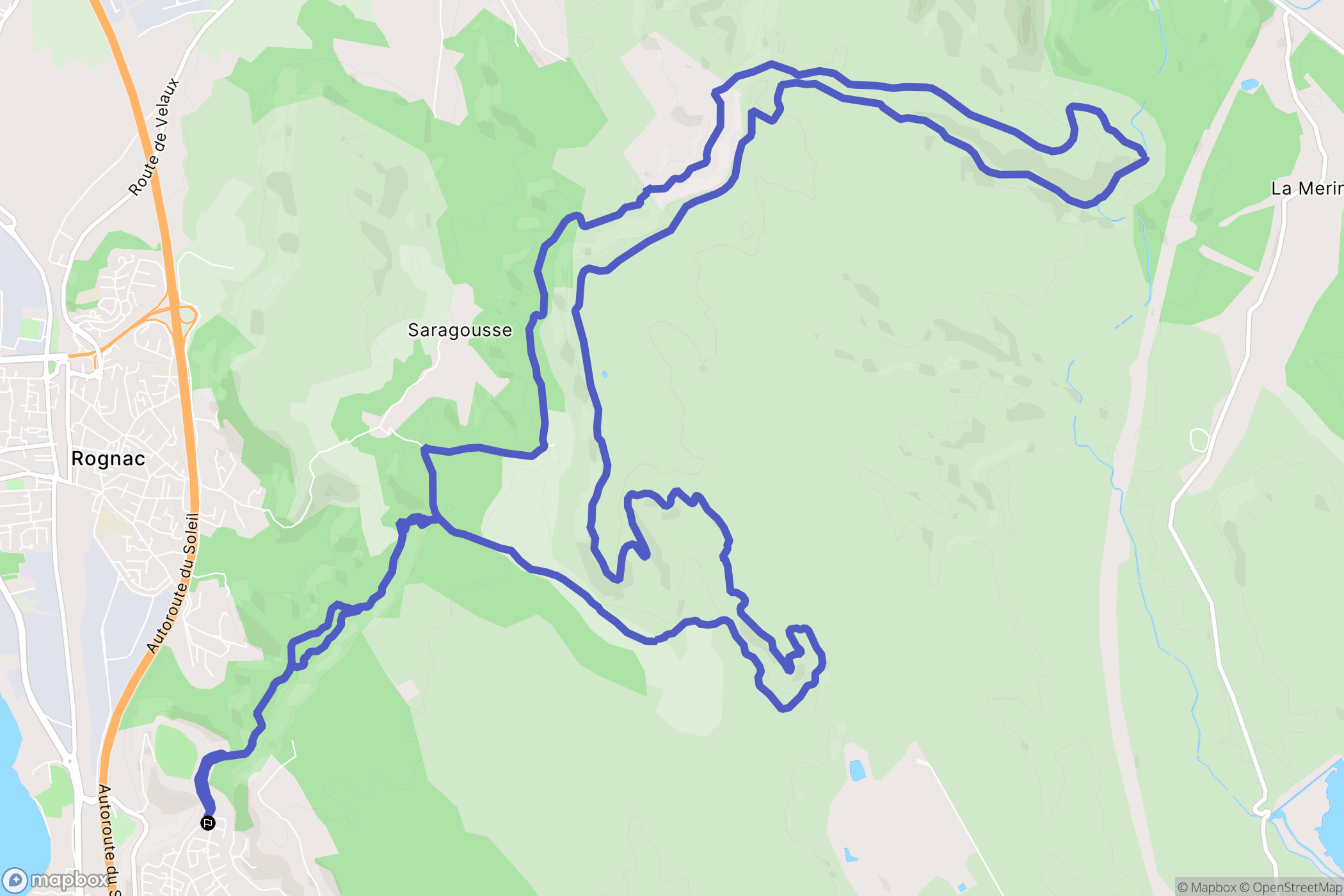 Vitrolles : carte du parcours de randonnée - France