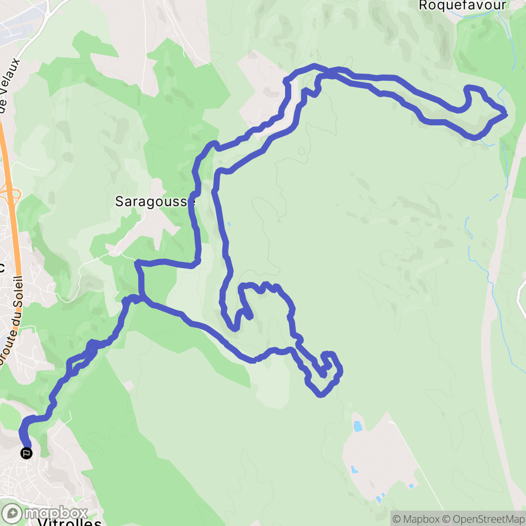 Vitrolles : carte du parcours de randonnée - France