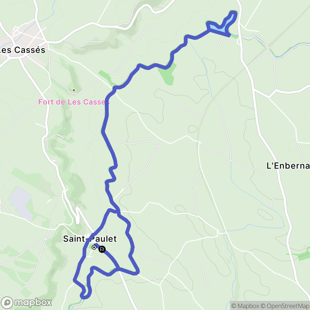 Saint-Paulet : carte du parcours de randonnée - France
