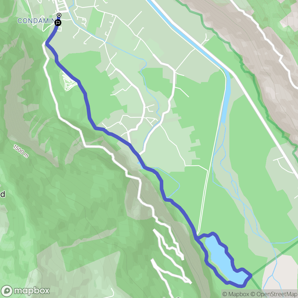 Le Bourg-d'Oisans : carte du parcours de randonnée - France