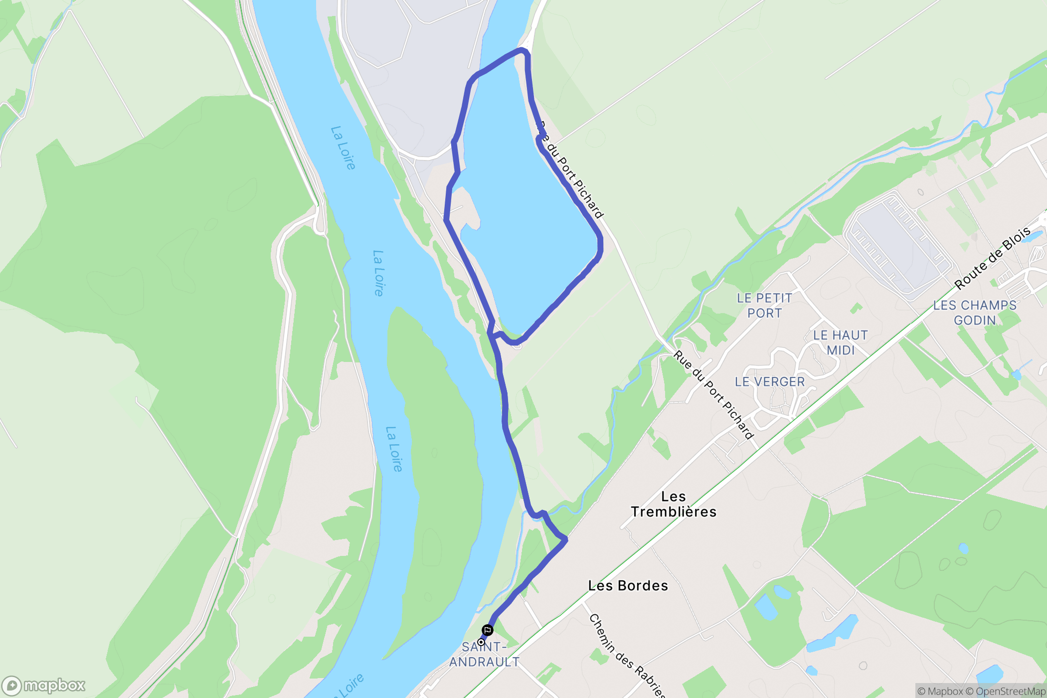 Saint-Laurent-Nouan : carte du parcours de randonnée - France
